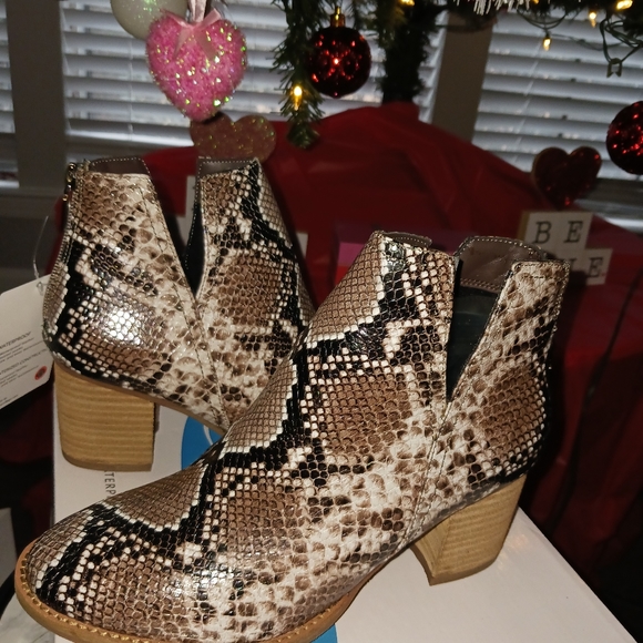 Aqua College Shoes - New Snakeskin Ankle Boot